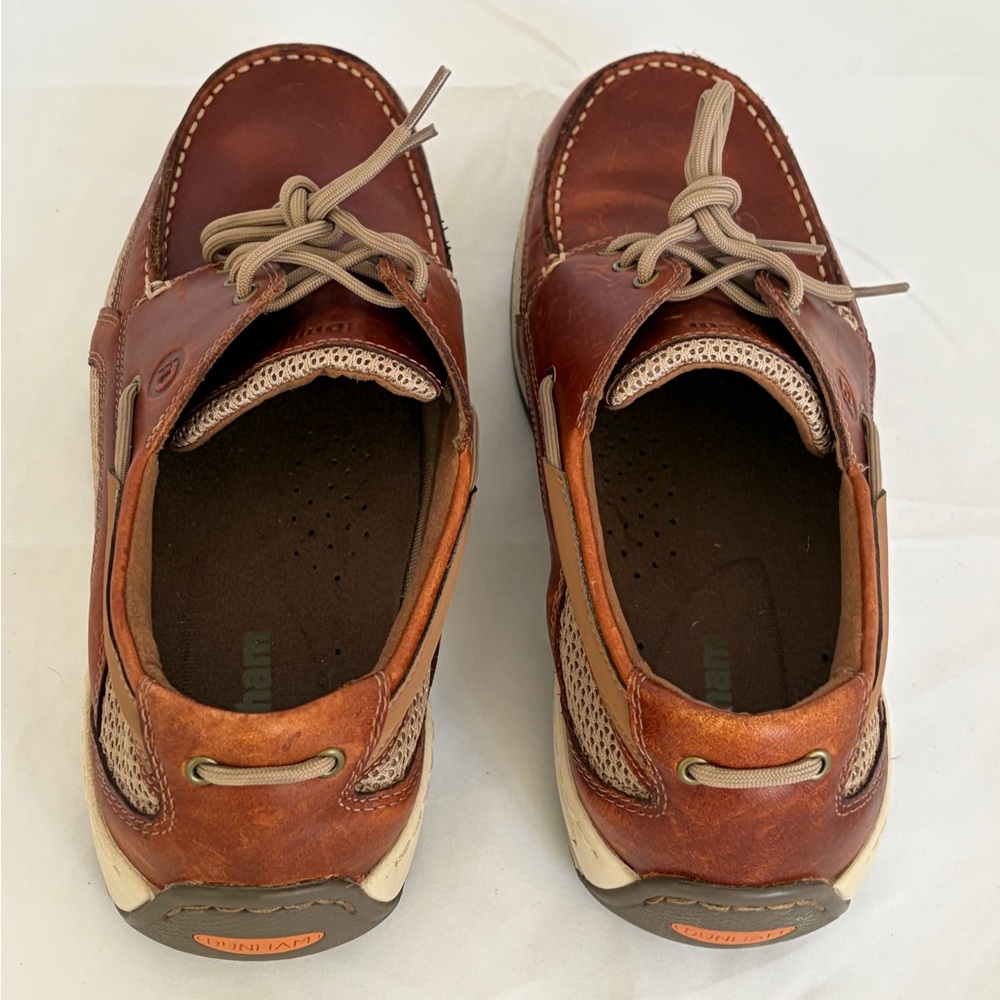 Dunham Men’s Captain Brown Leather With Mesh Inserts Boat Shoes Size-9